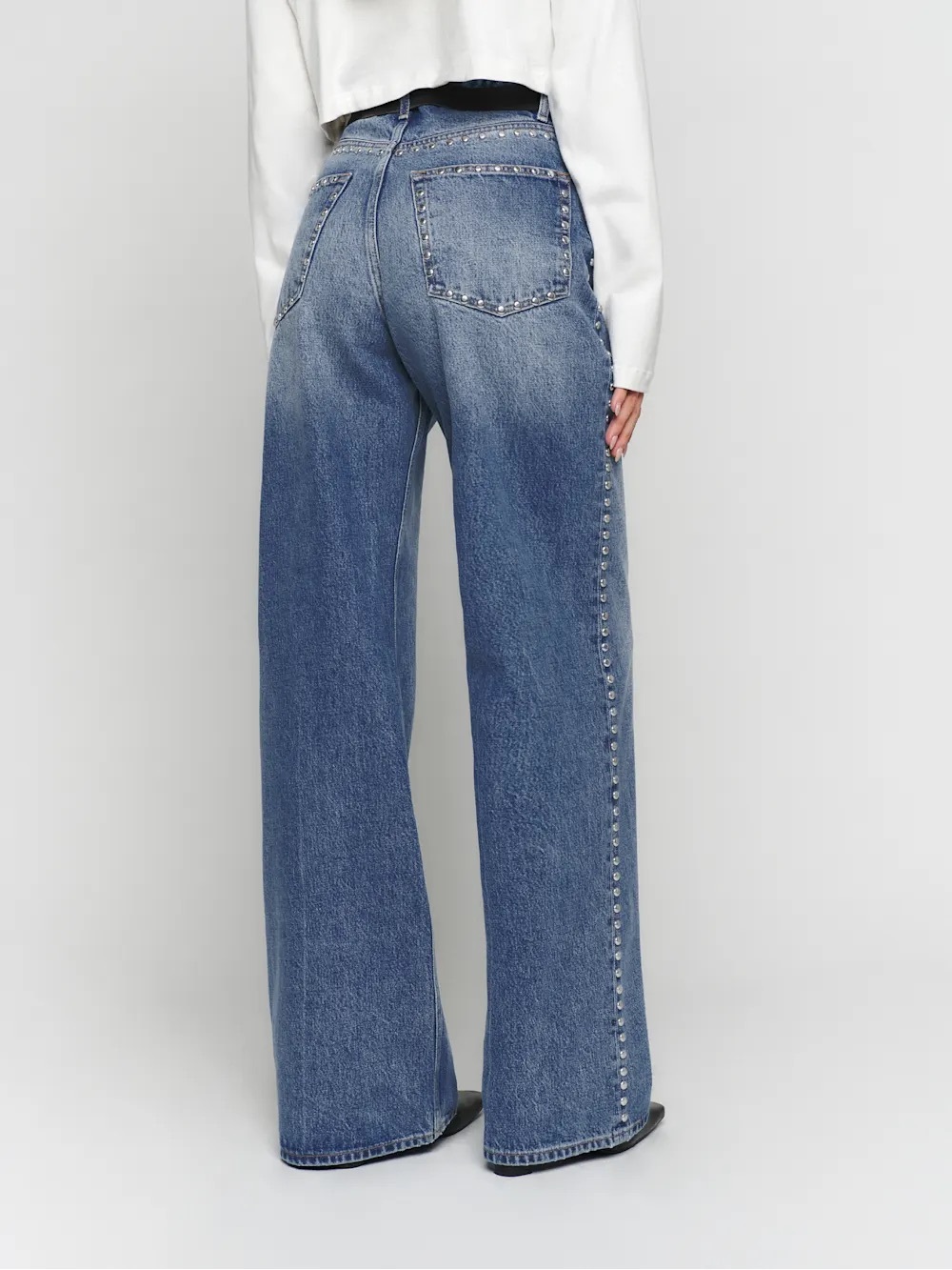 NWT Reformation Studded Jeans - Picture 4 of 5